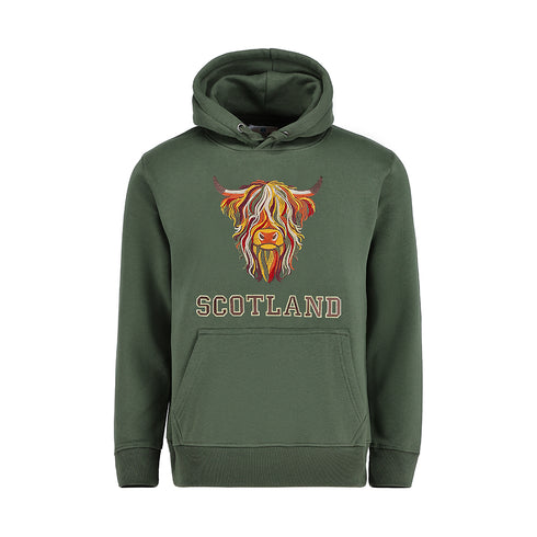 ADULT HOODIE | EMB MLT COW 8