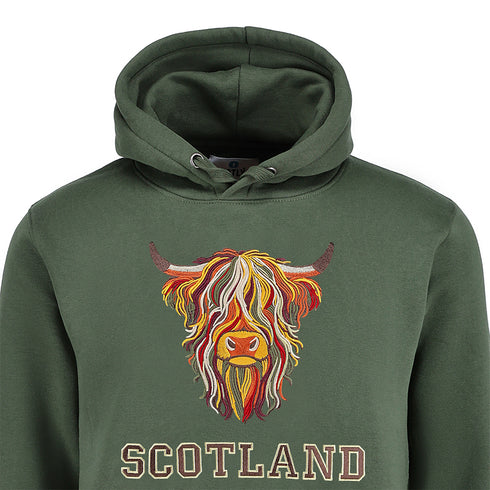 ADULT HOODIE | EMB MLT COW 8