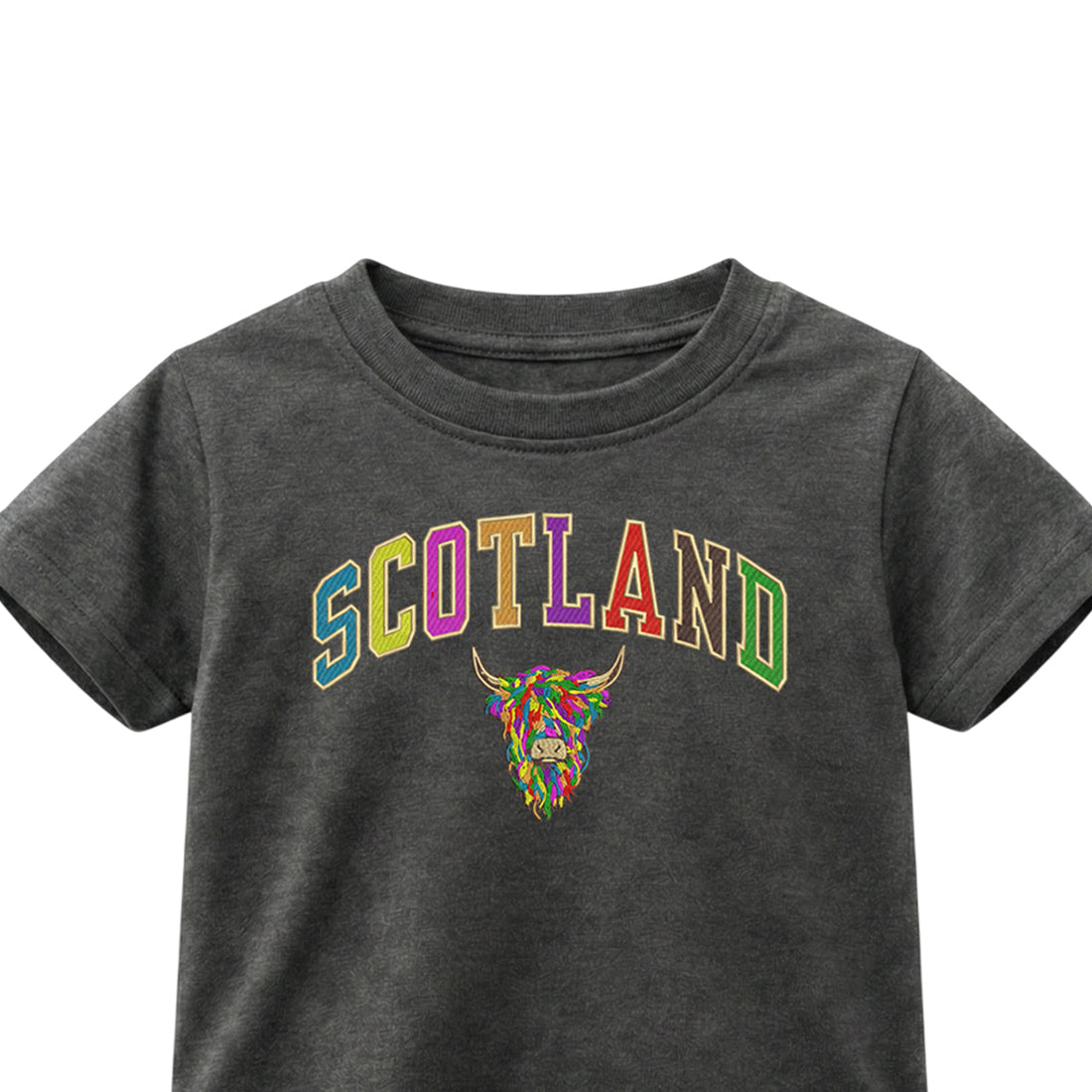 KIDS T-SHIRT | EMB SCT/MLT COW 2