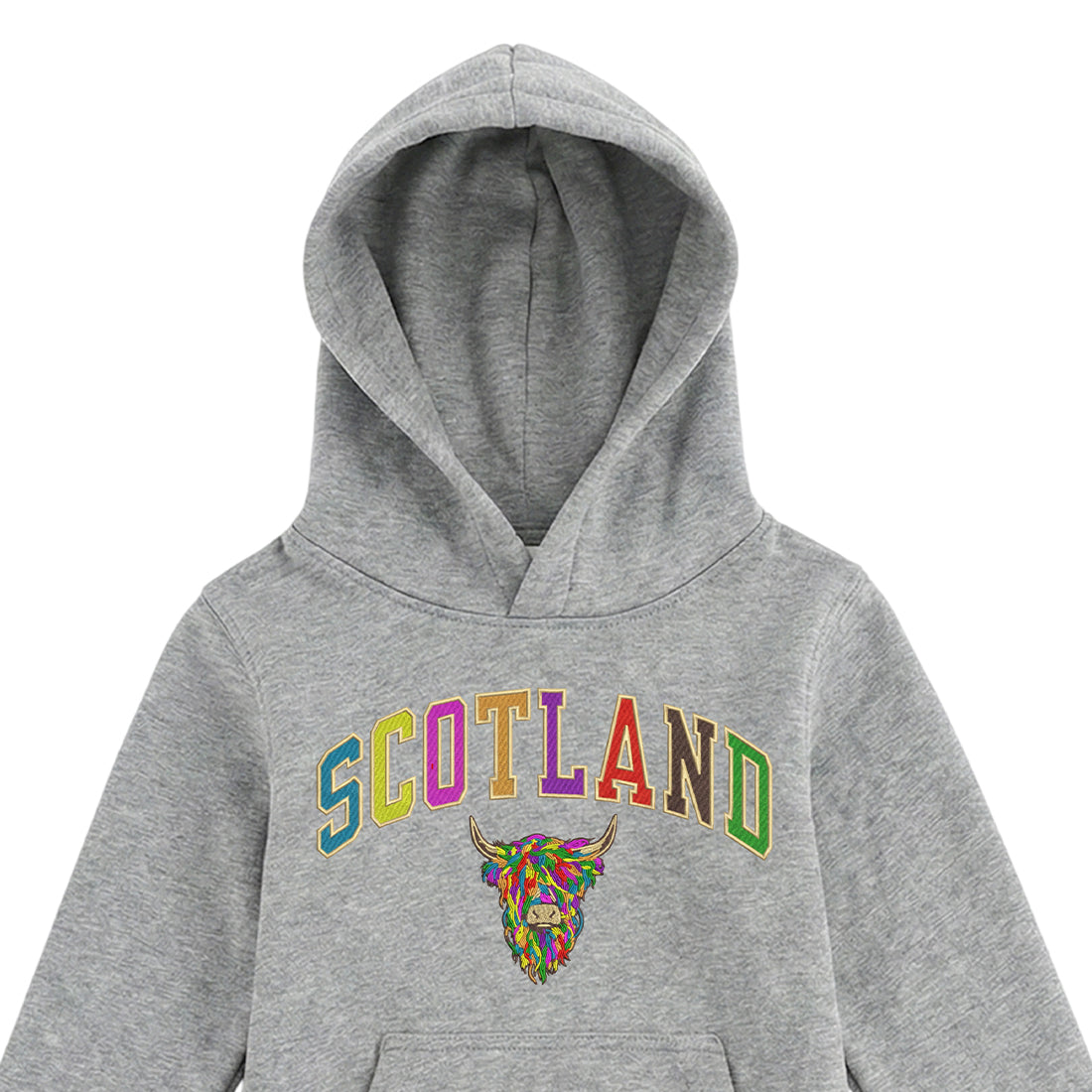 KIDS HOODIE | EMB SCT/MLT COW 2