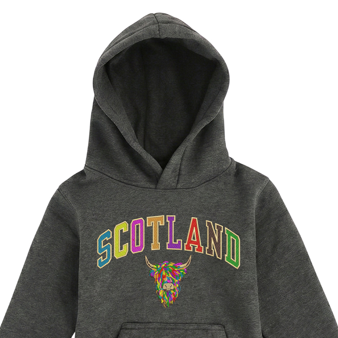 KIDS HOODIE | EMB SCT/MLT COW 2