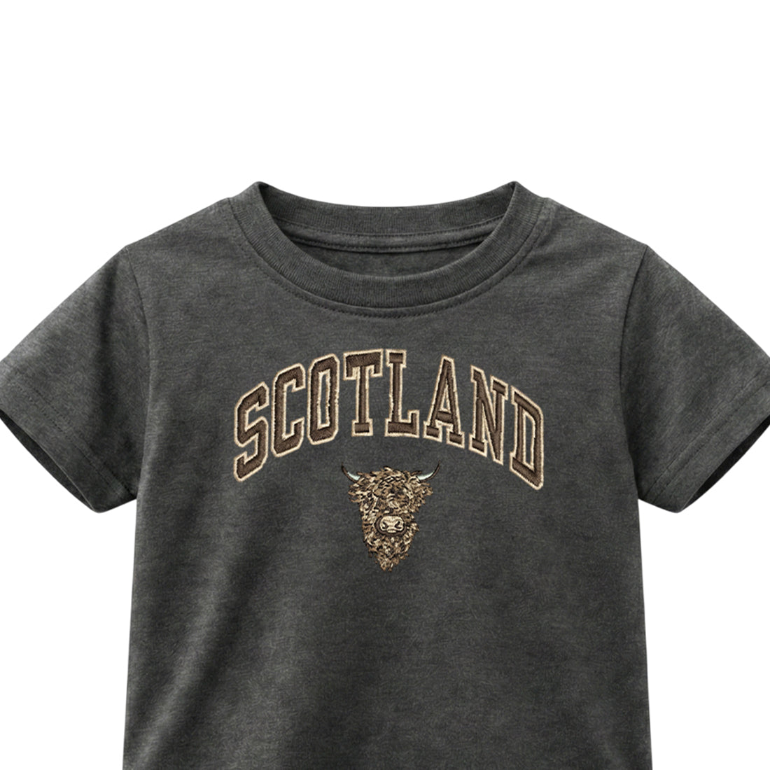 KIDS T-SHIRT | EMB SCT/BR COW 1