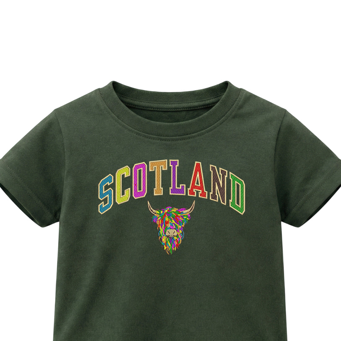 KIDS T-SHIRT | EMB SCT/MLT COW 2
