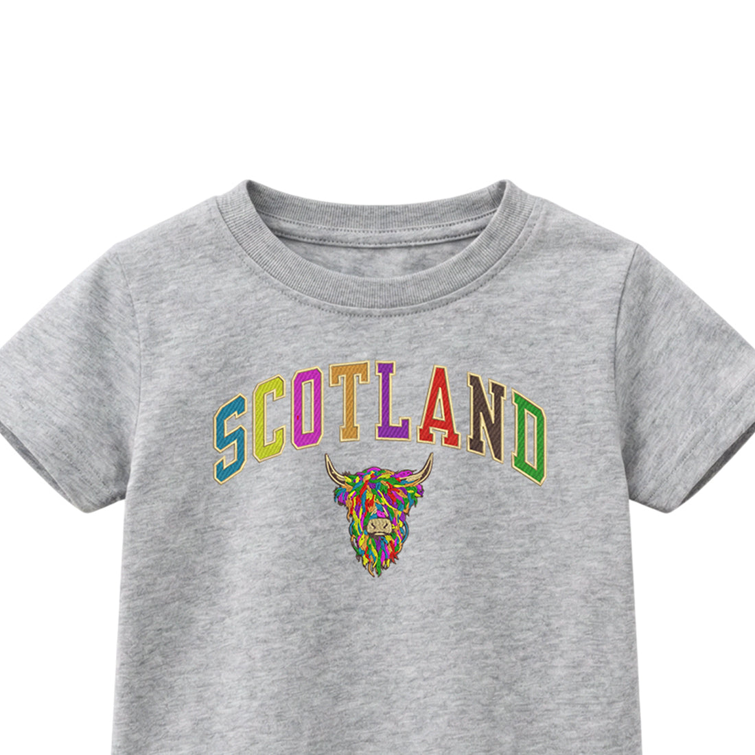 KIDS T-SHIRT | EMB SCT/MLT COW 2