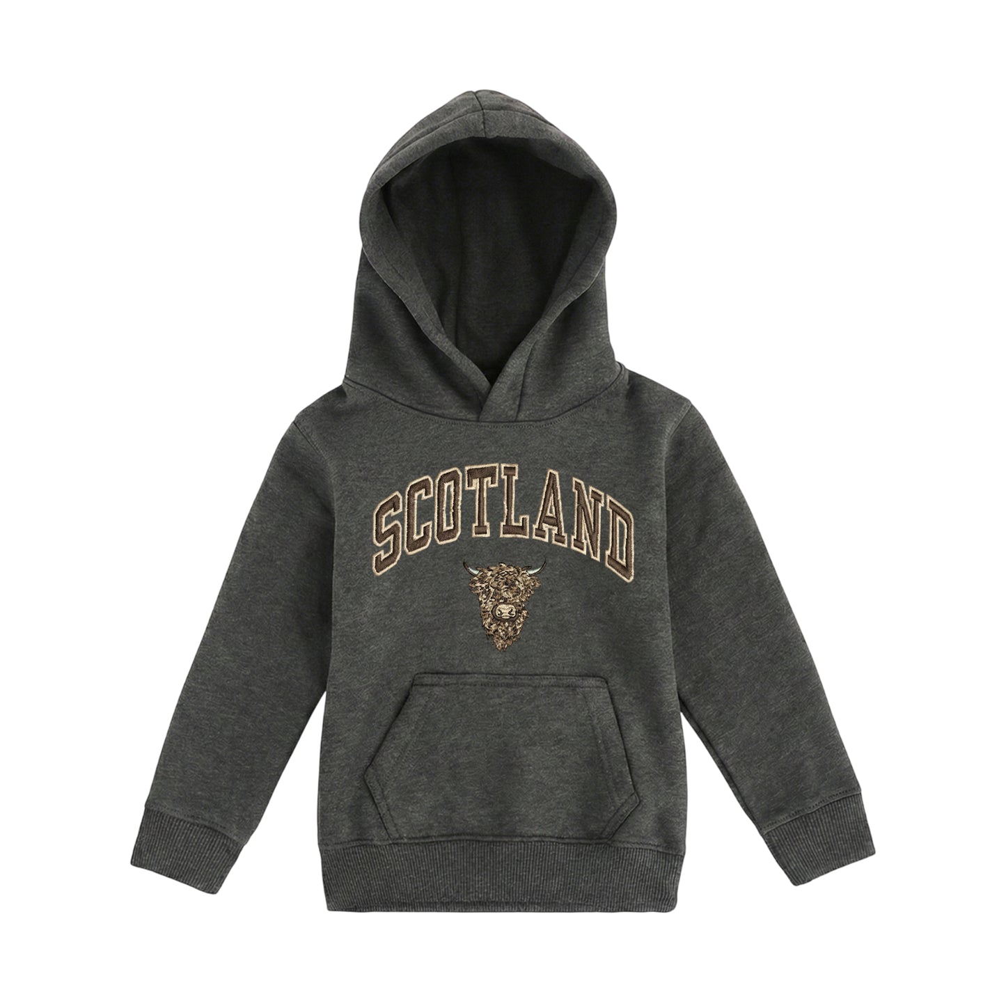 KIDS HOODIE | EMB SCT/BR COW 1