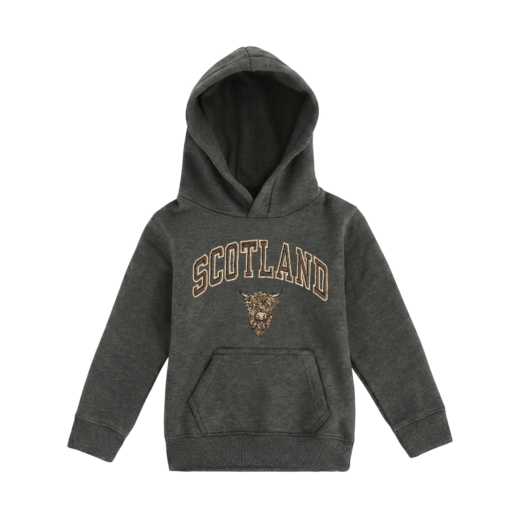 KIDS HOODIE | EMB SCT/BR COW 1