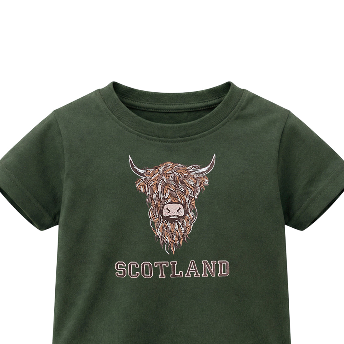 KIDS T-SHIRT | EMB BR COW 1