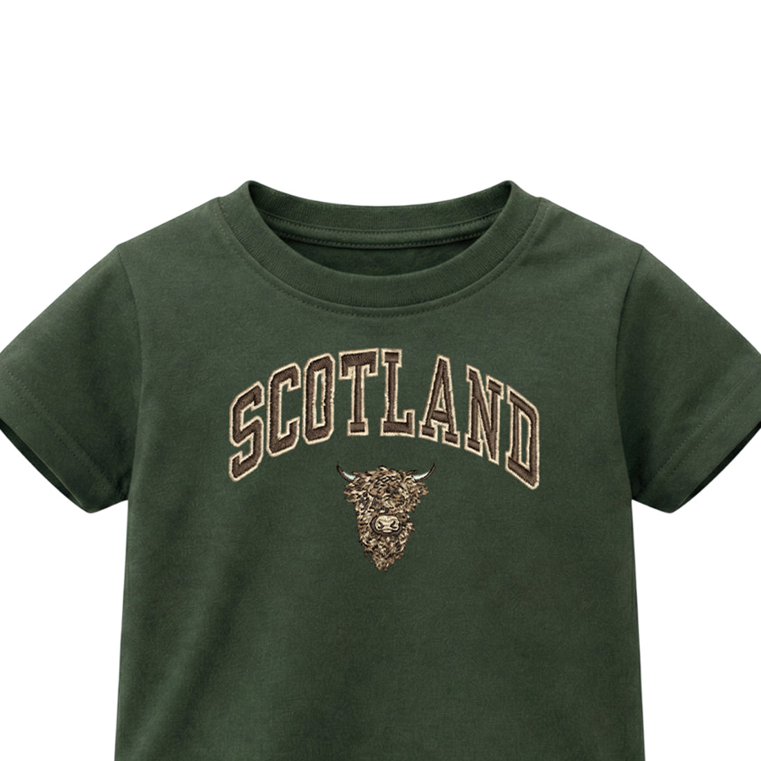 KIDS T-SHIRT | EMB SCT/BR COW 1