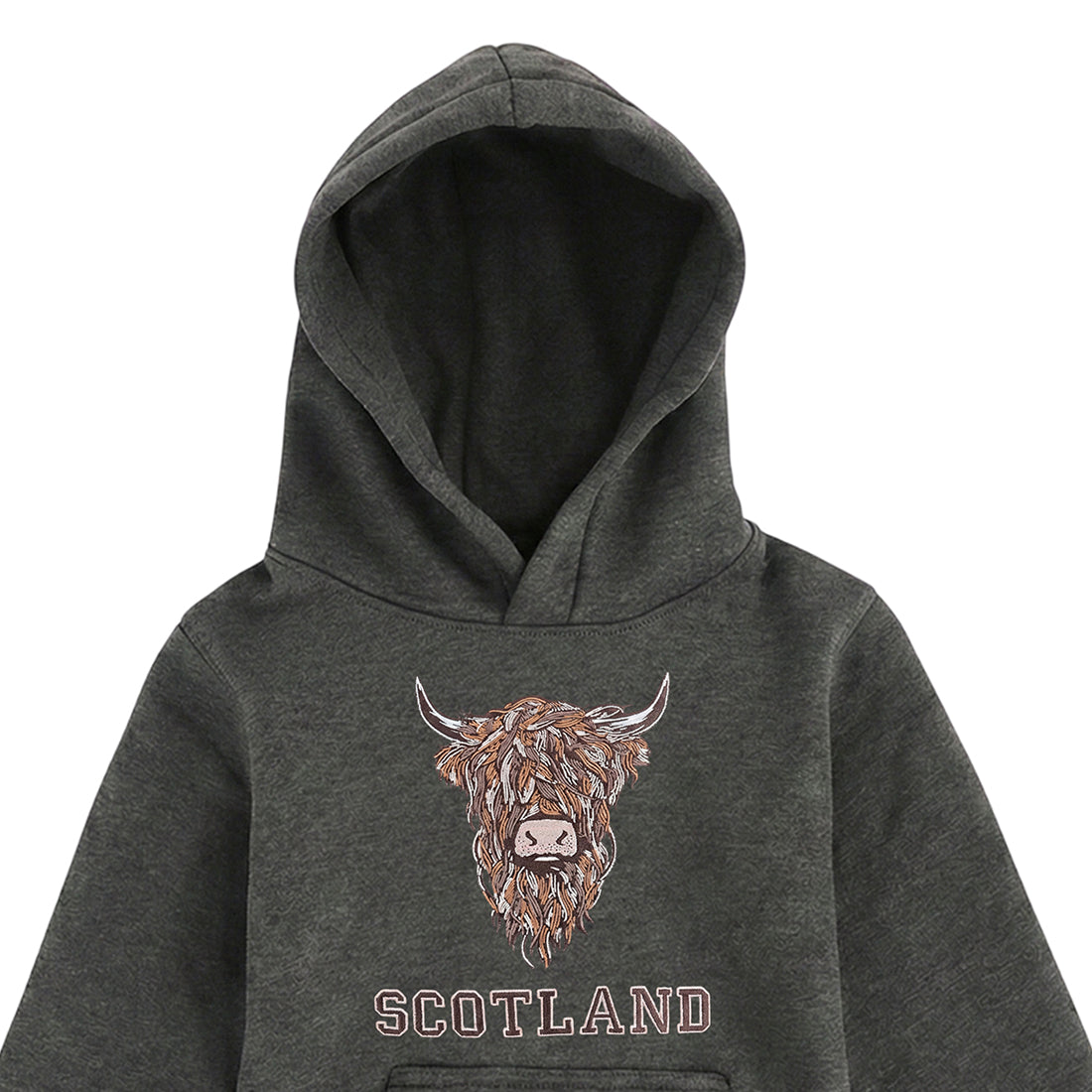 KIDS HOODIE | EMB BR COW 1