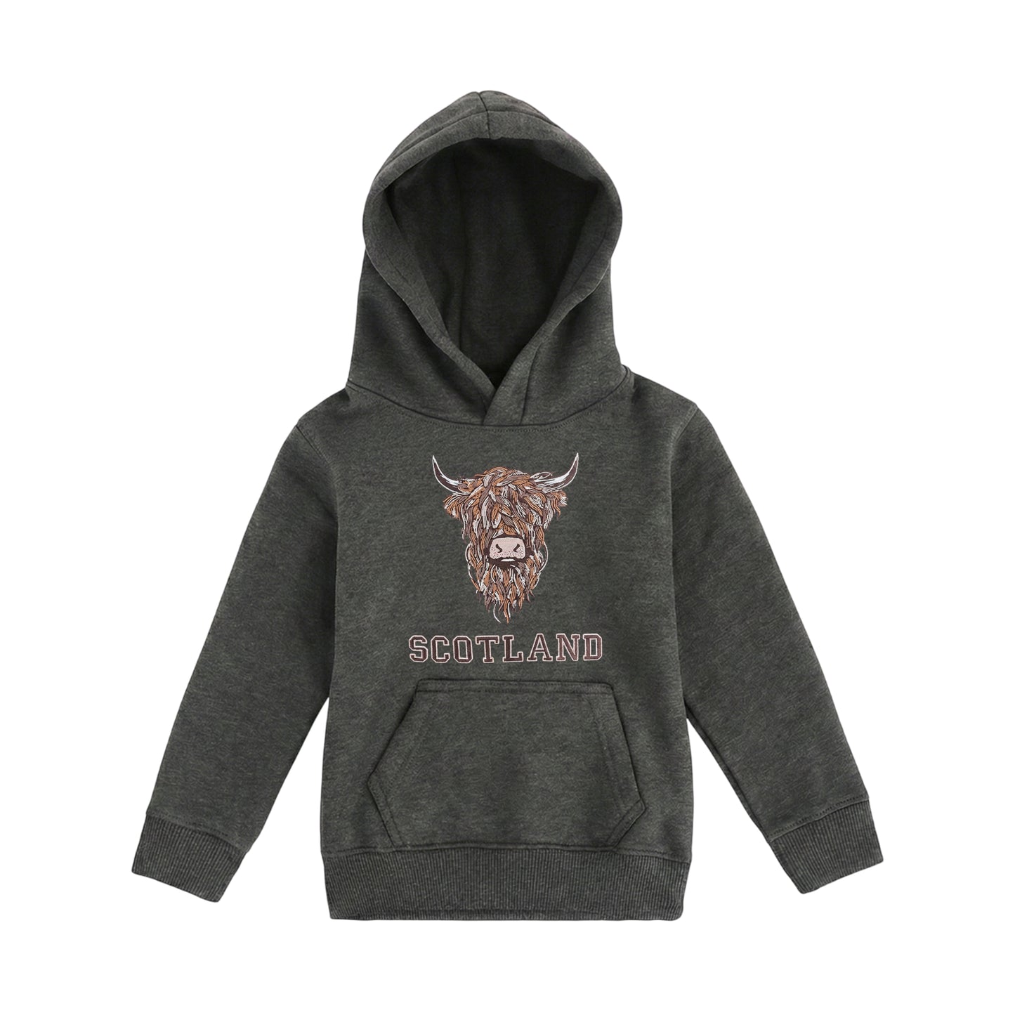 KIDS HOODIE | EMB BR COW 1