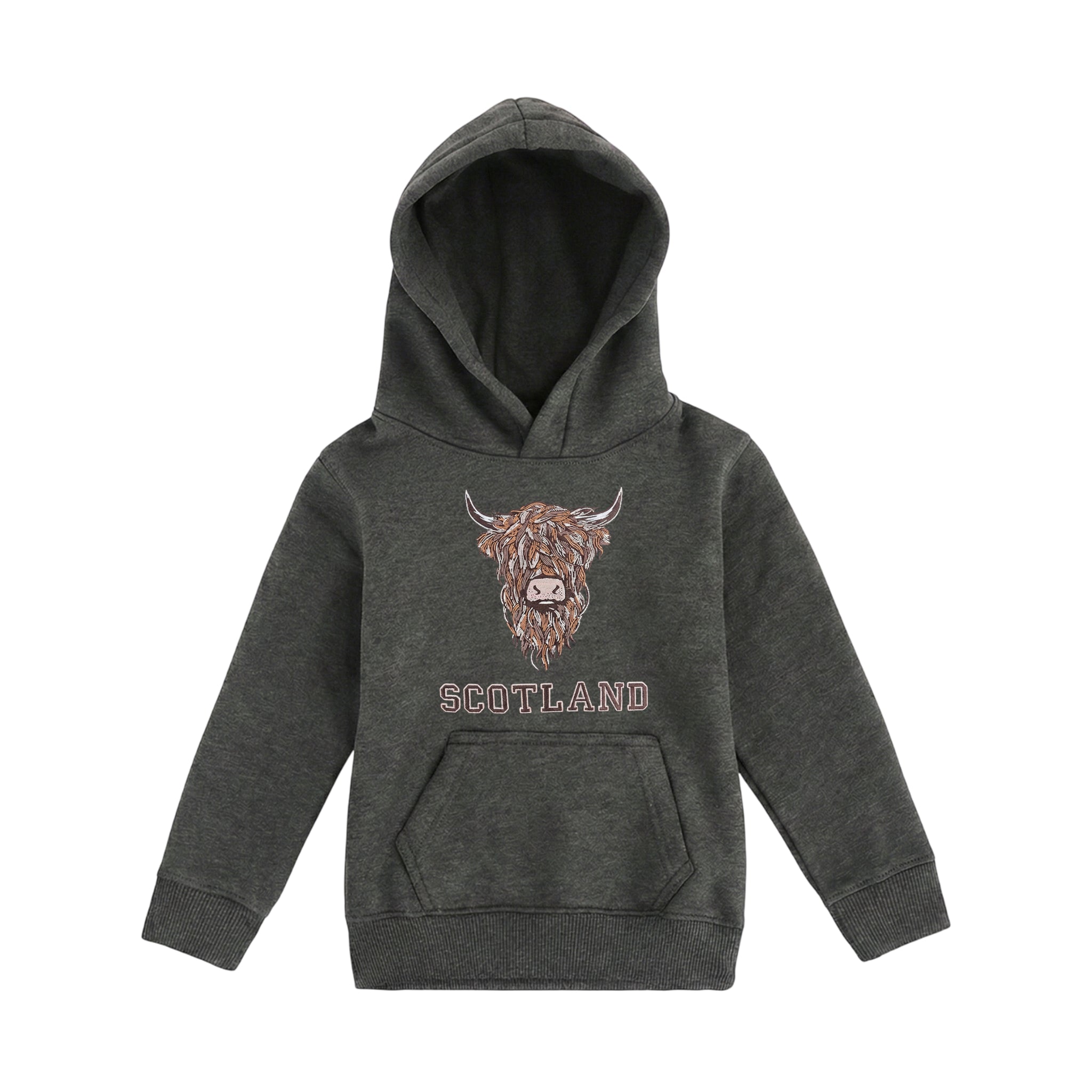 KIDS HOODIE | EMB BR COW 1