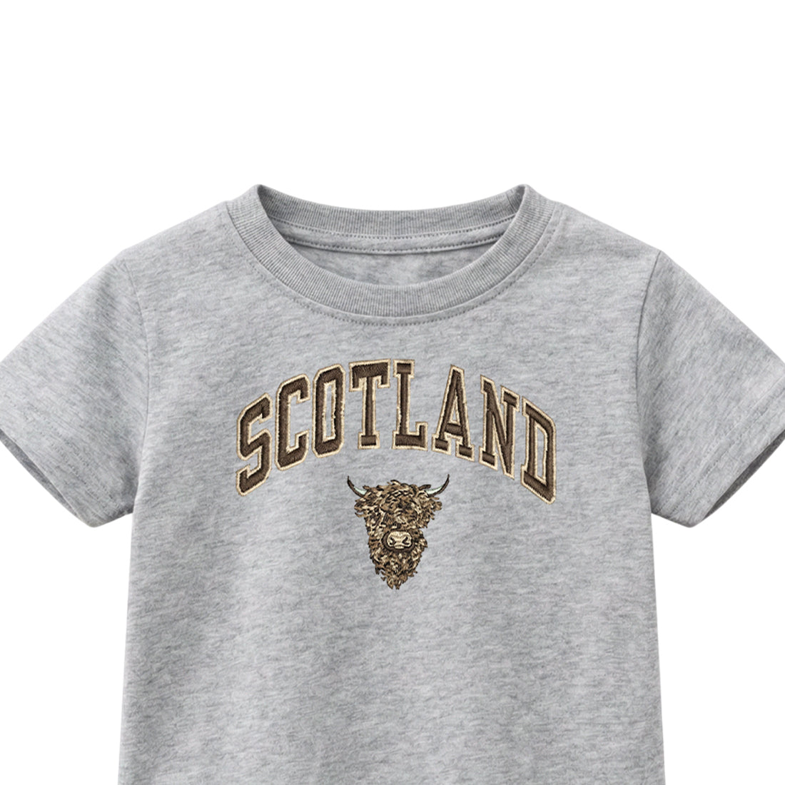 KIDS T-SHIRT | EMB SCT/BR COW 1