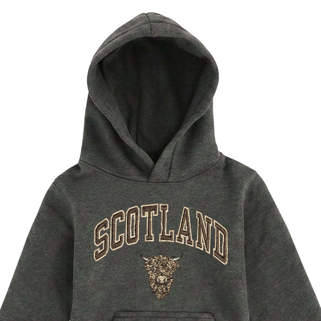 KIDS HOODIE | EMB SCT/BR COW 1