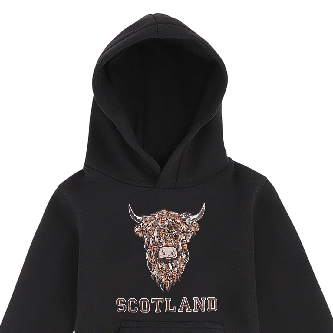 KIDS HOODIE | EMB BR COW 1