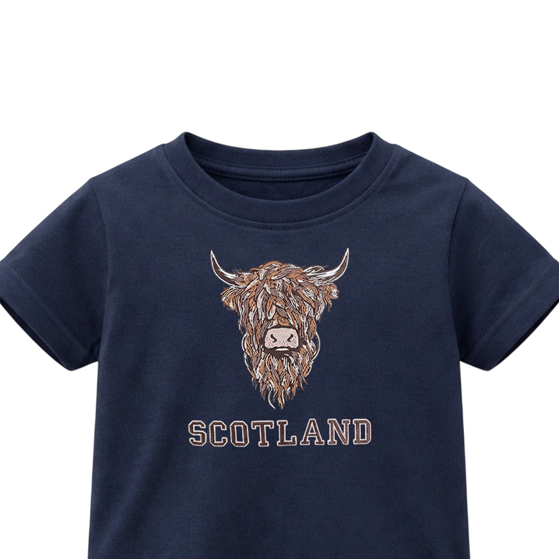 KIDS T-SHIRT | EMB BR COW 1