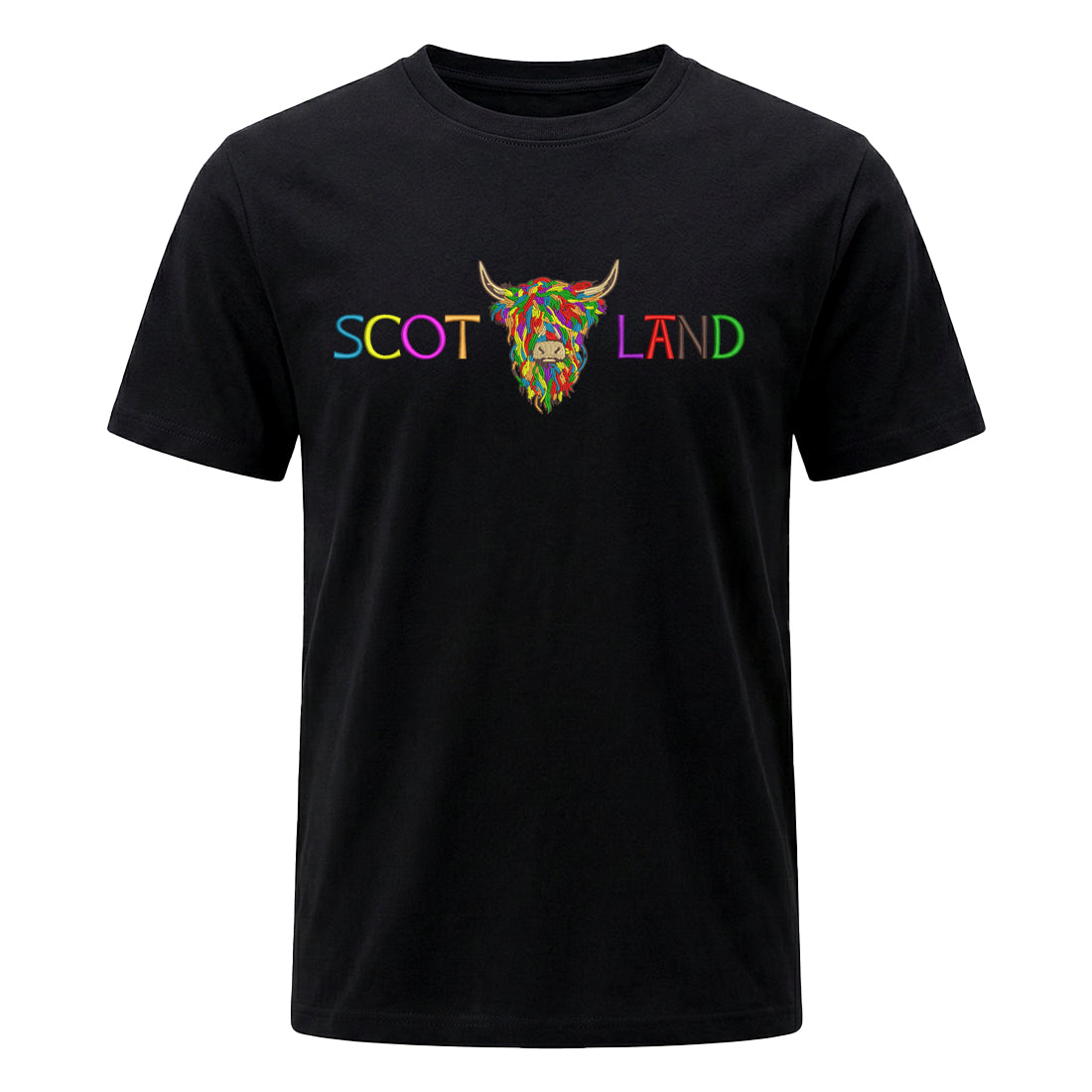 ADULT T-SHIRT | EMB SCOT(MLT COW 2)LAND