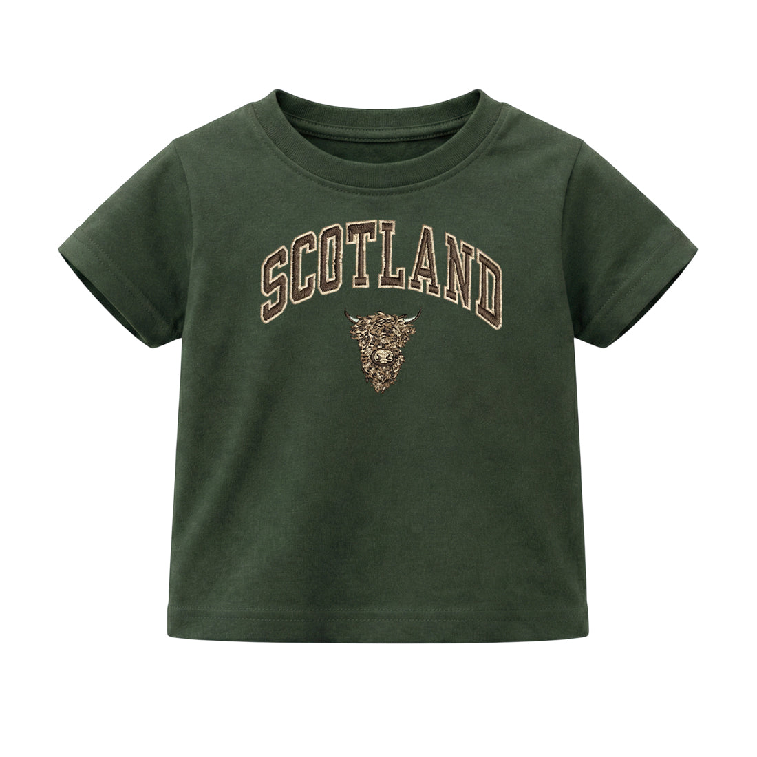 KIDS T-SHIRT | EMB SCT/BR COW 1