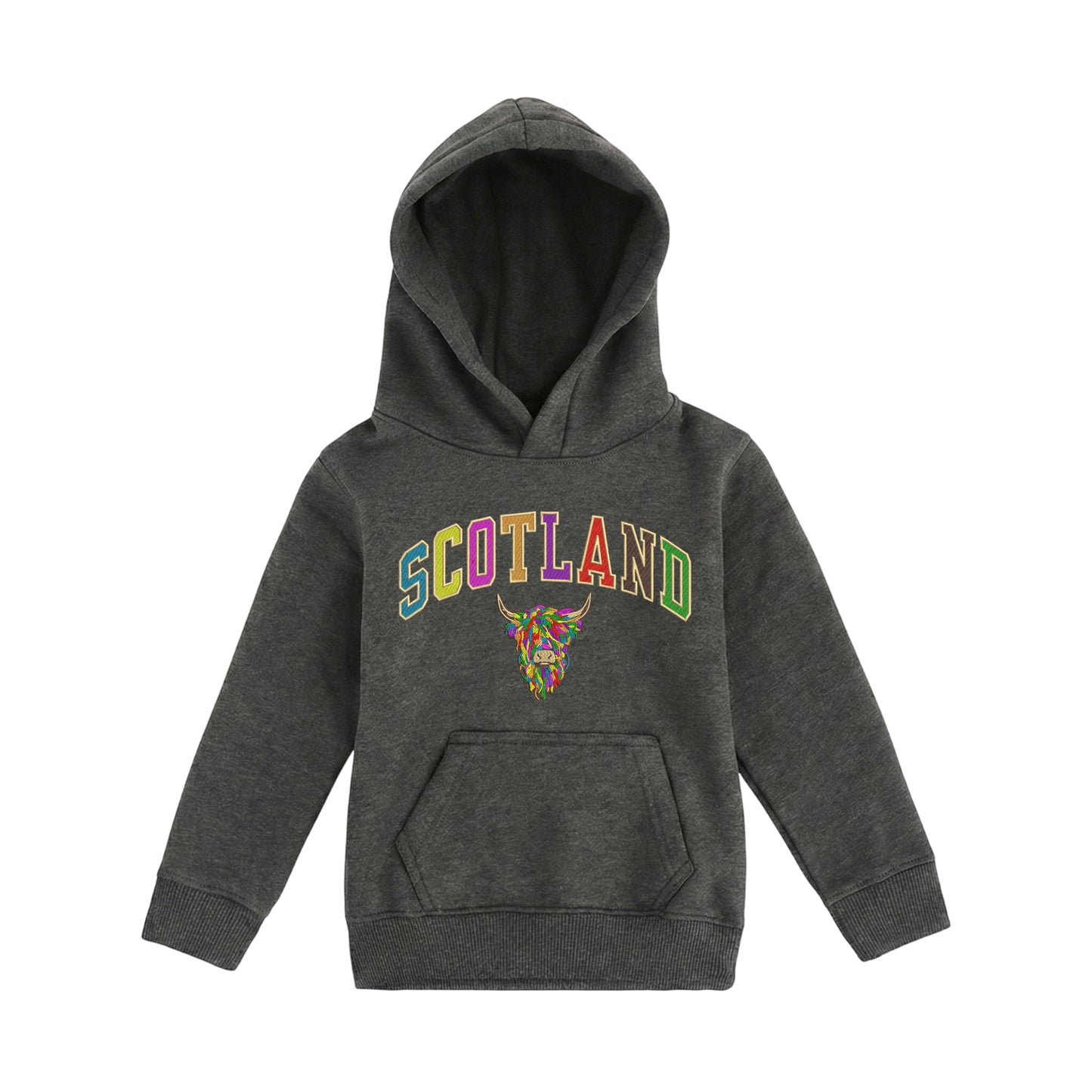KIDS HOODIE | EMB SCT/MLT COW 2