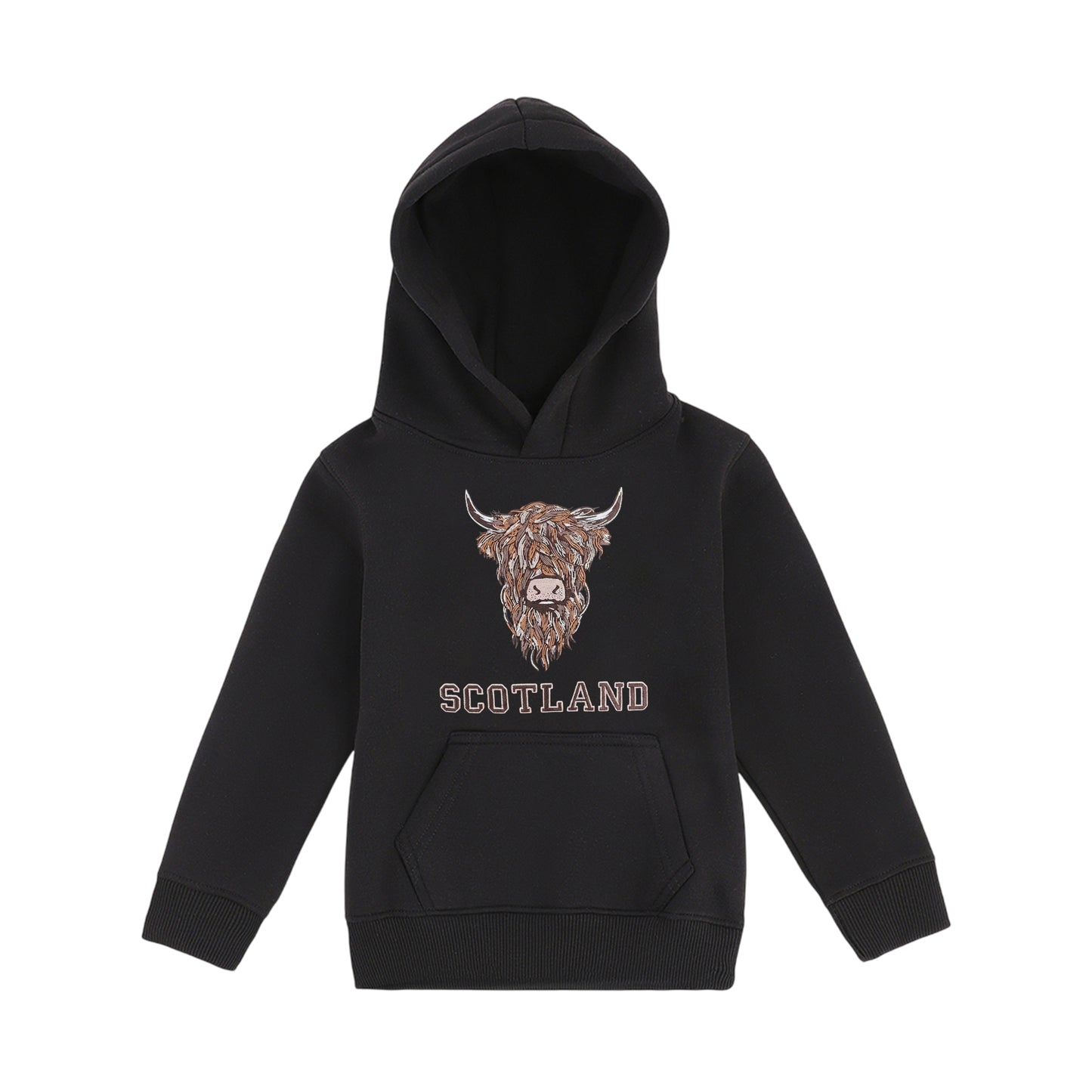 KIDS HOODIE | EMB BR COW 1