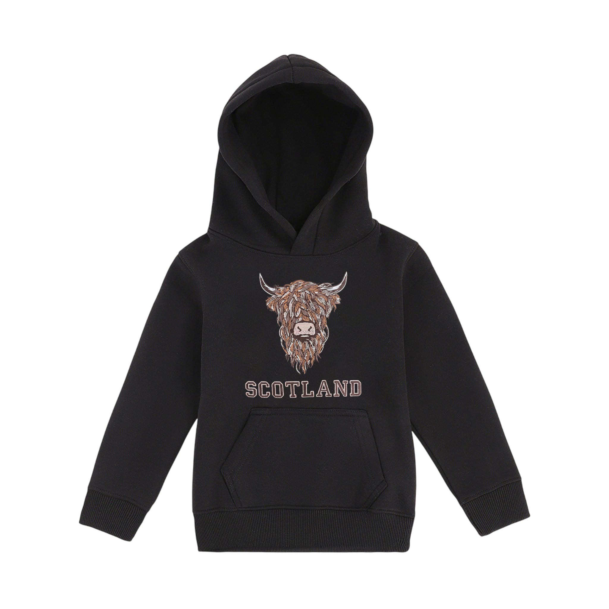 KIDS HOODIE | EMB BR COW 1
